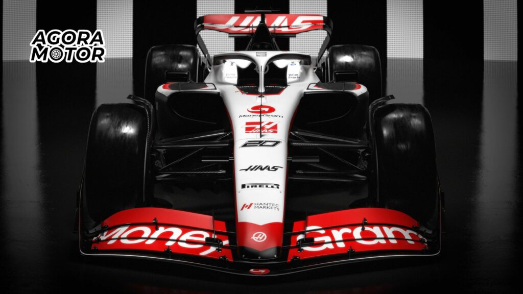 Foto frontal de um carro da Haas