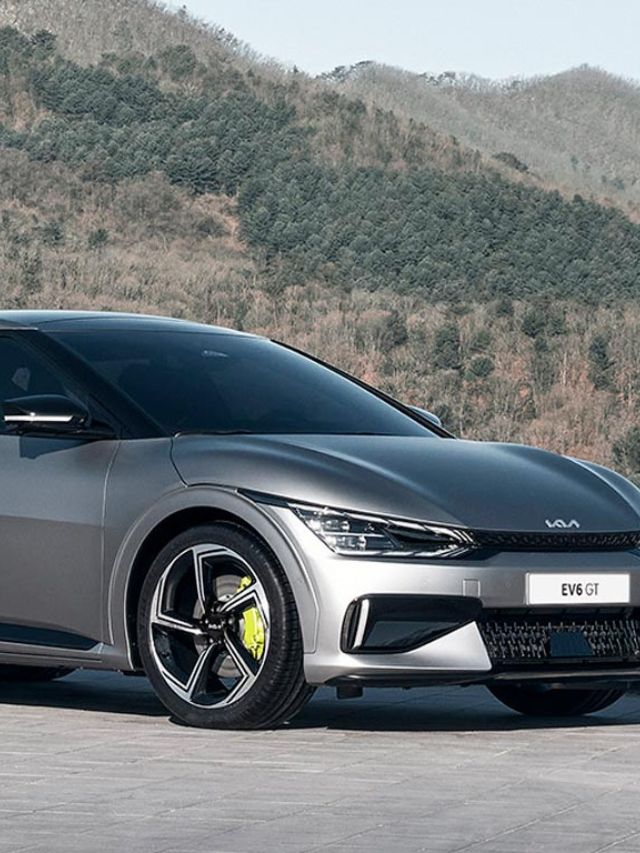 Foto de um carro da Kia, o EV6