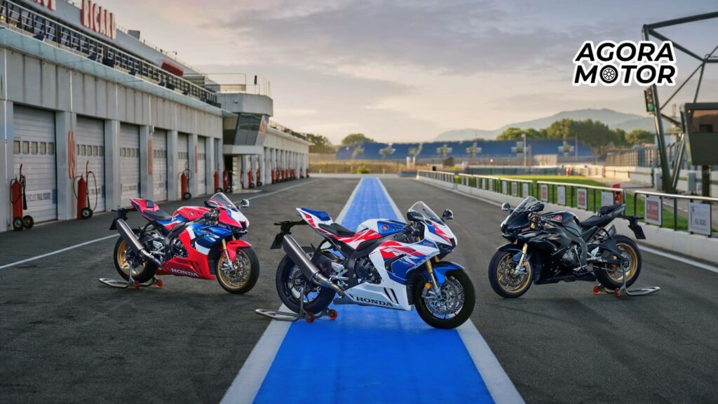 CBR 1000RR- R Fireblade SP 2023 três modelos de lado
