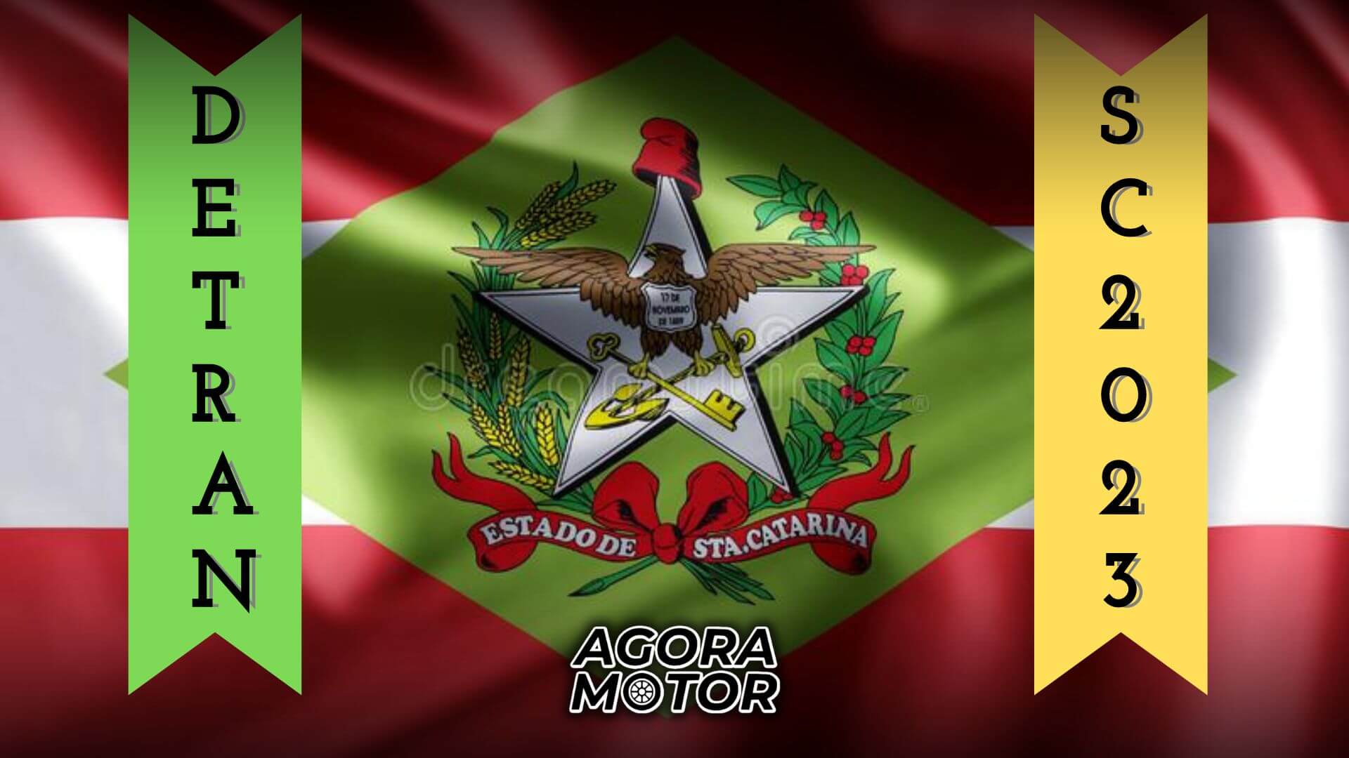 Foto do Detran SC 2023, bandeira de Santa Catarina