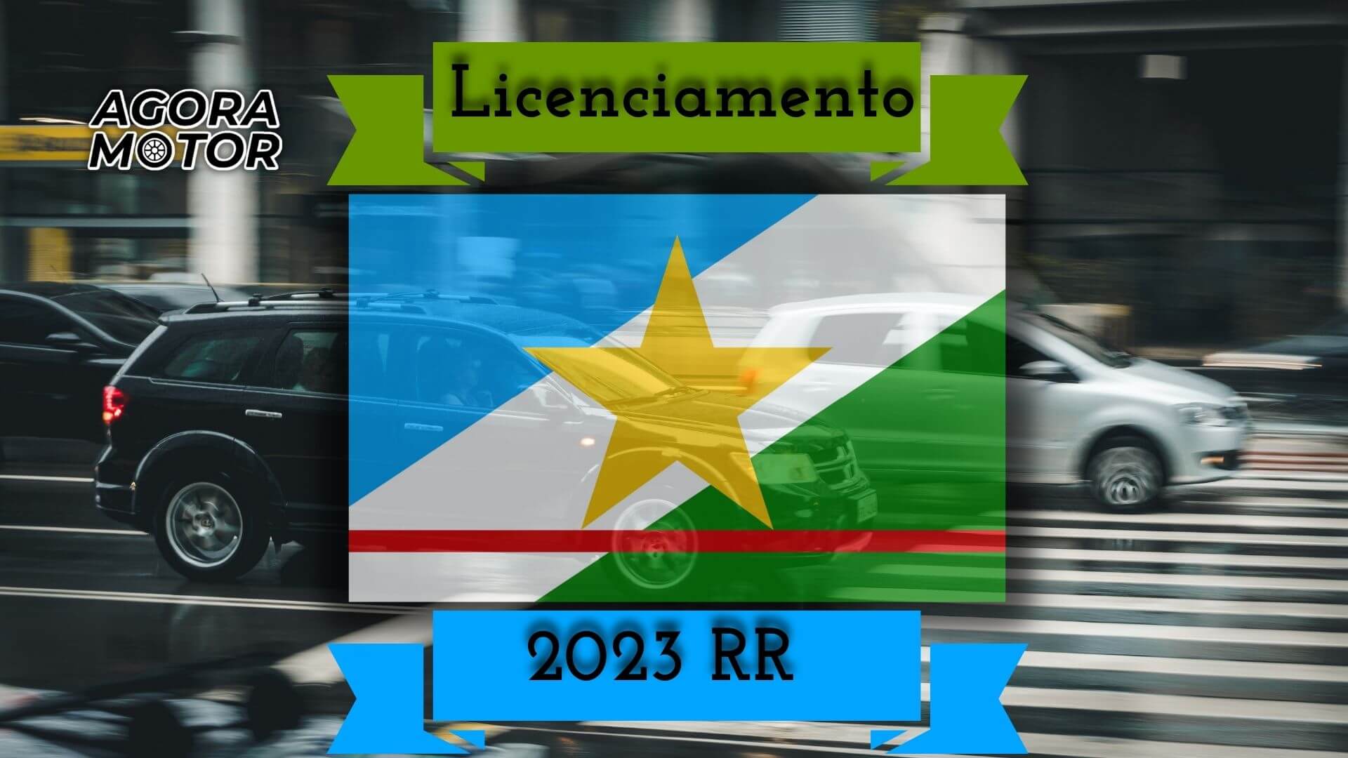 Foto com uma bandeira de Roraima, Licenciamento 2024 RR
