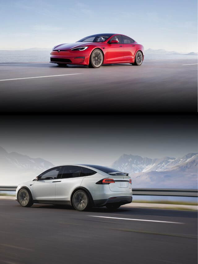 Foto de dois modelos elétricos