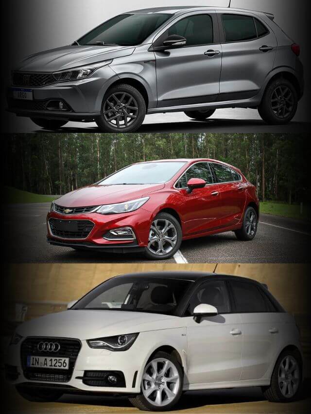 Foto de três carros