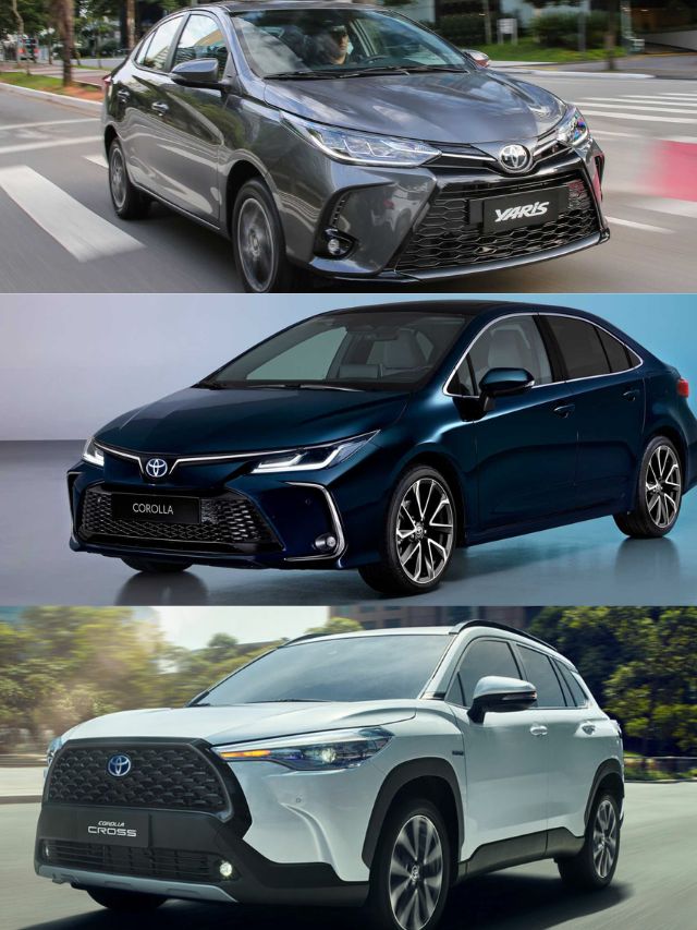 Foto de modelos da Toyota