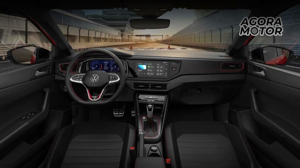 Foto do interior do Volkswagen Polo GTS 2023