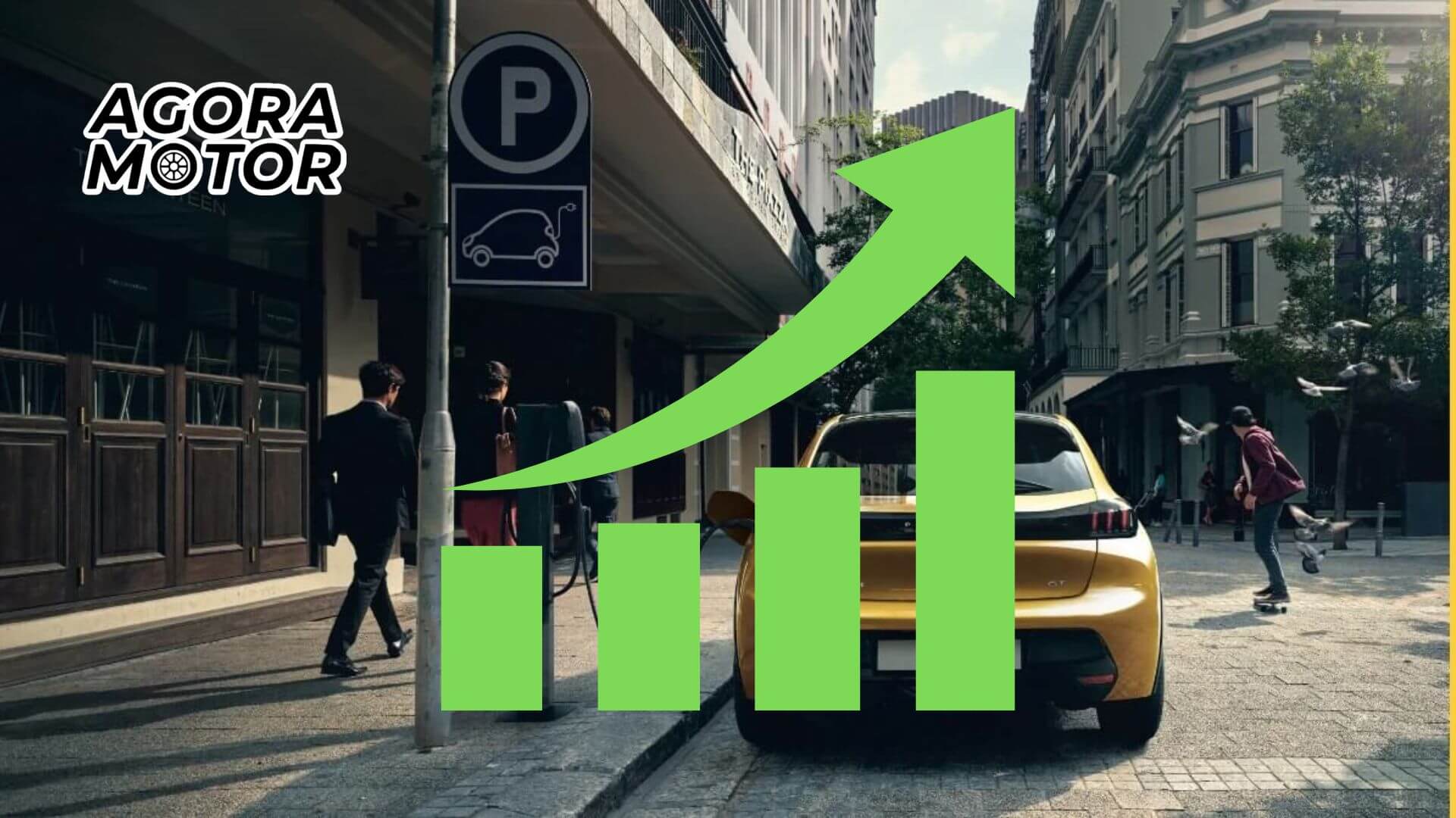 Foto que indica o crescimento dos carros elétricos