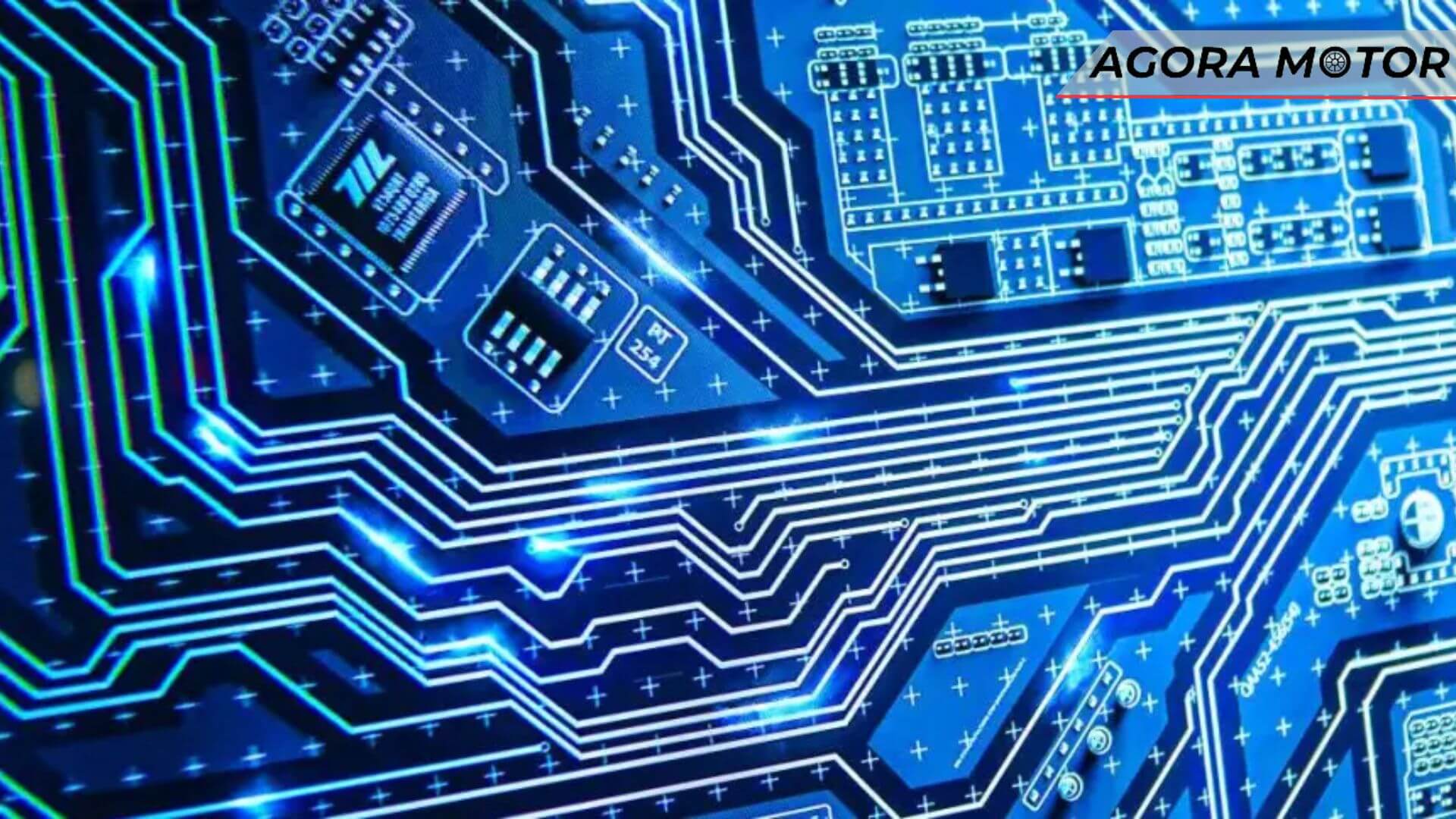 Foto de chips semicondutores