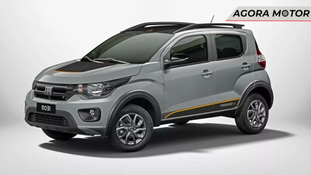Foto de um Fiat Mobi 2023, um dos modelos mais chamativos entre os carros da Fiat 2023