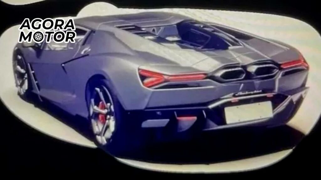 Foto da traseira de uma Lamborghini