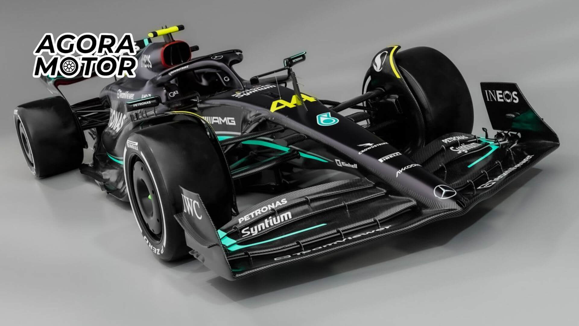 Foto de uma Mercedes W14 F1 2023