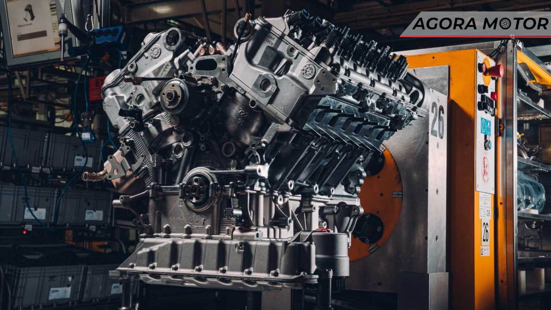 Foto de um motor W12 da Bentley