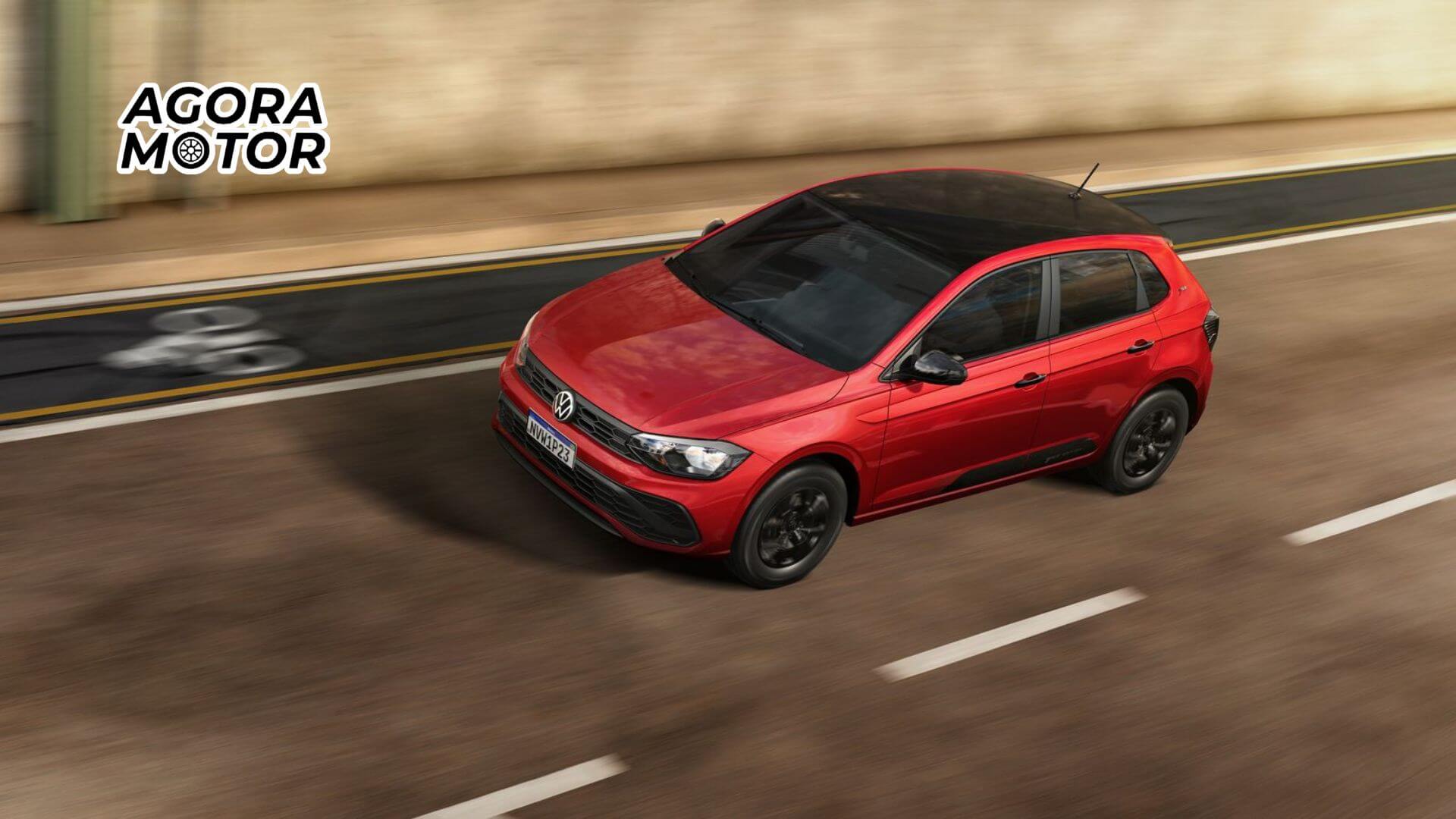 Foto frontal de um Polo Track 1st Edition