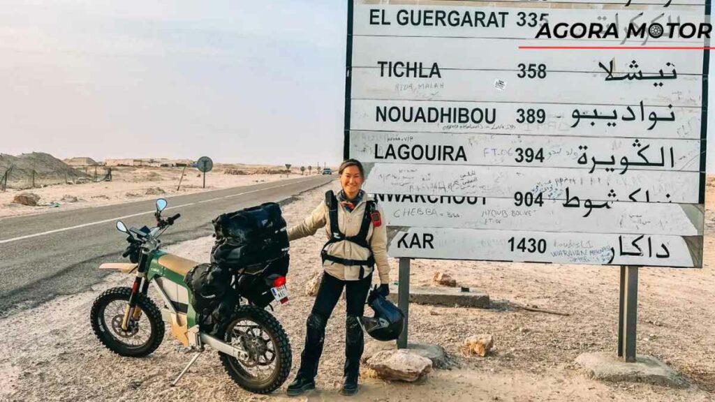 Conheça a história da primeira mulher a cruzar a África em uma moto elétrica