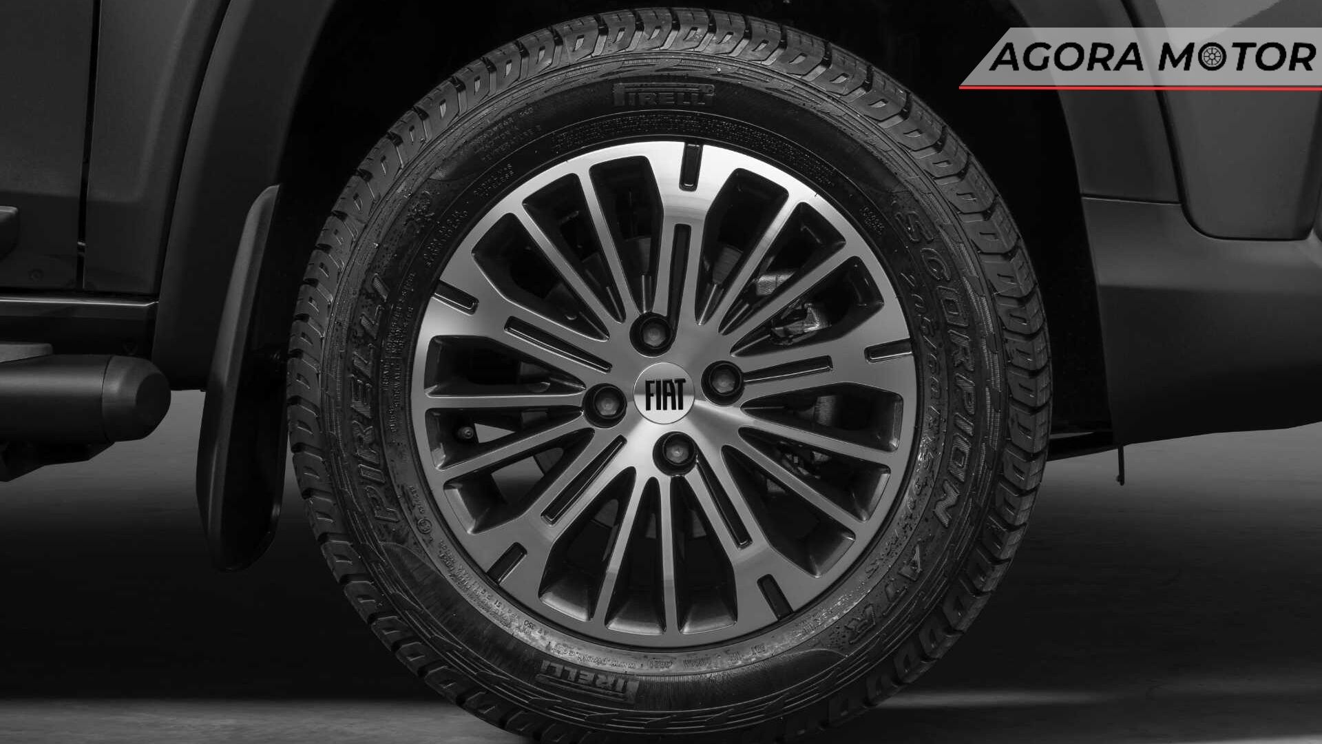 Pneu da Fiat Toro 2023.