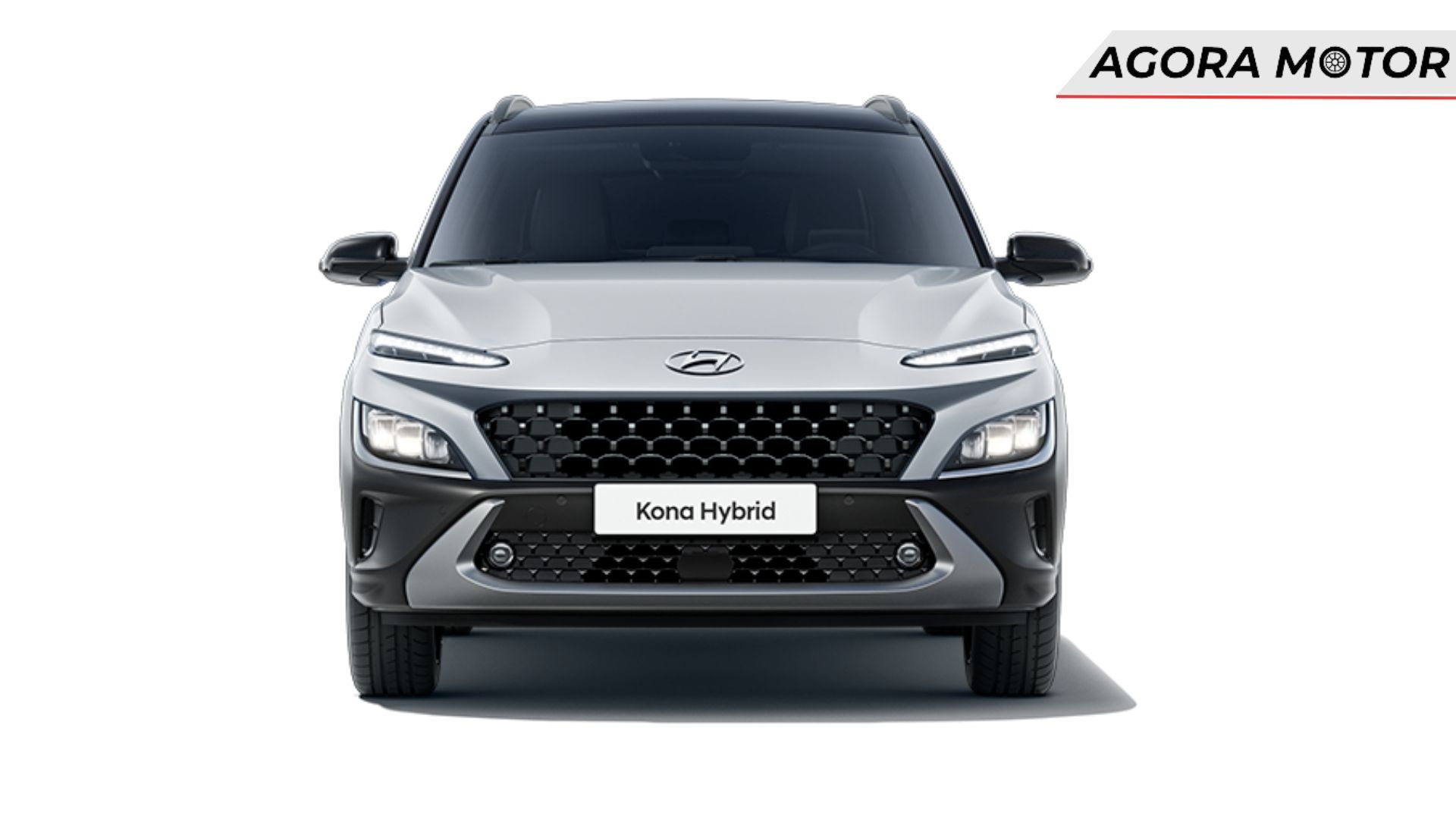 Frente do Kona 2023 híbrido.
