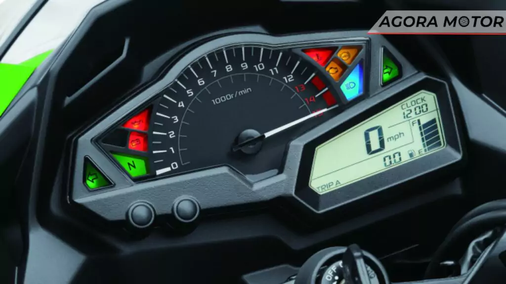Painel da Ninja 300 2023.