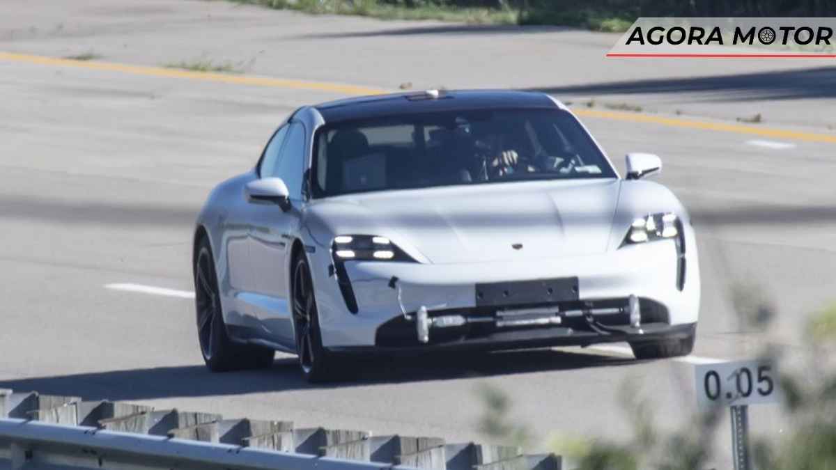 O que o Porsche Taycan Turbo S estava fazendo na pista de testes da GM? Novo Corvette elétrico vem aí?