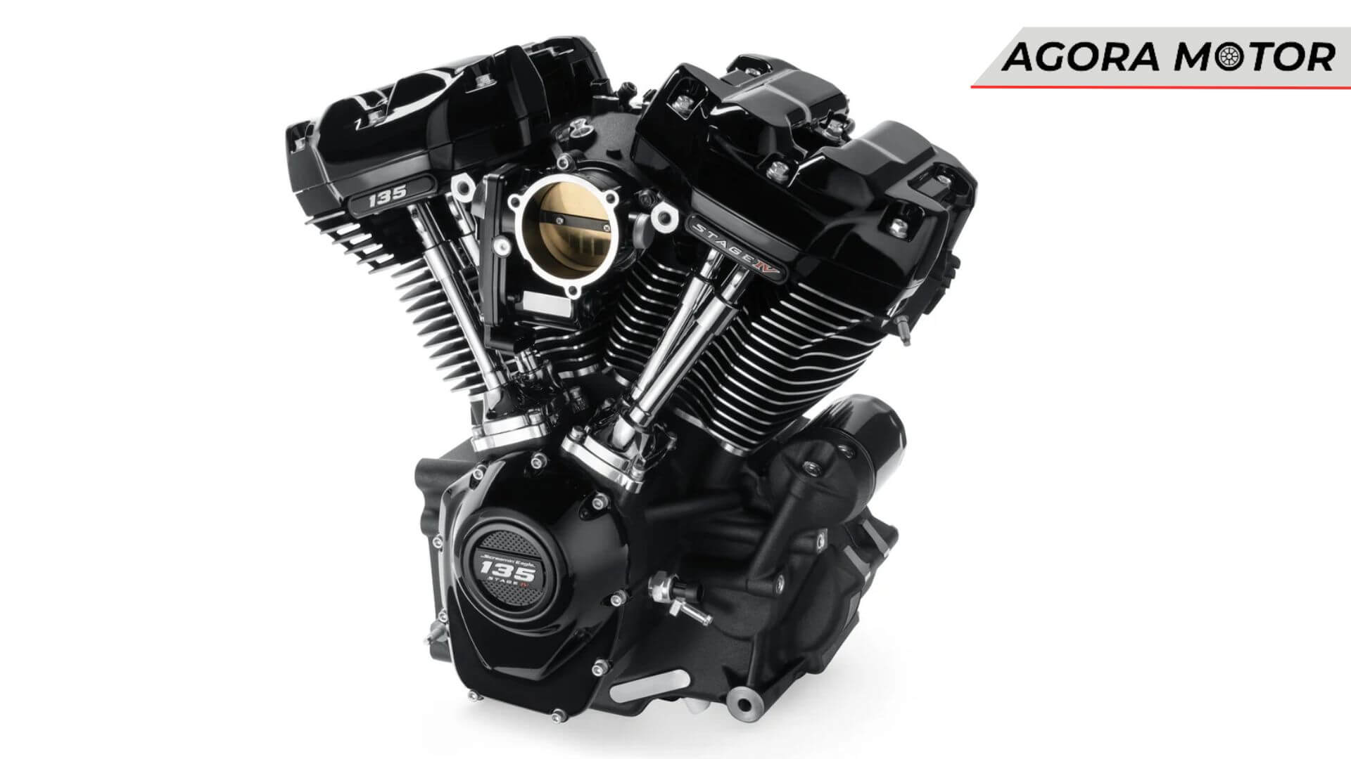 Foto de um motor da Harley Davidson