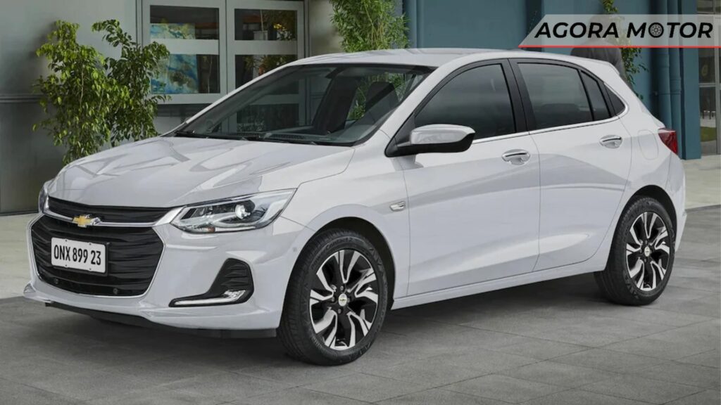 Foto de um Onix, um dos carros que dominam o mercado