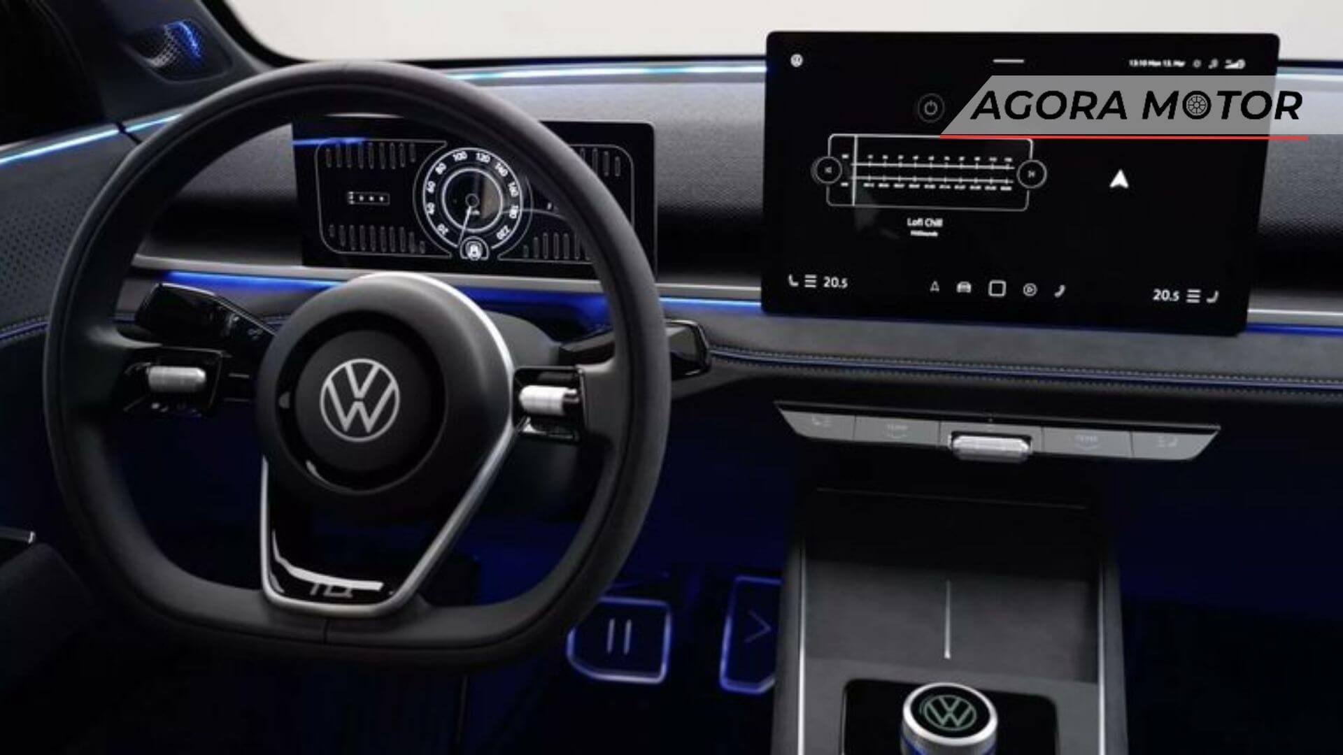 Foto de um painel clássico dos quadrados da VW