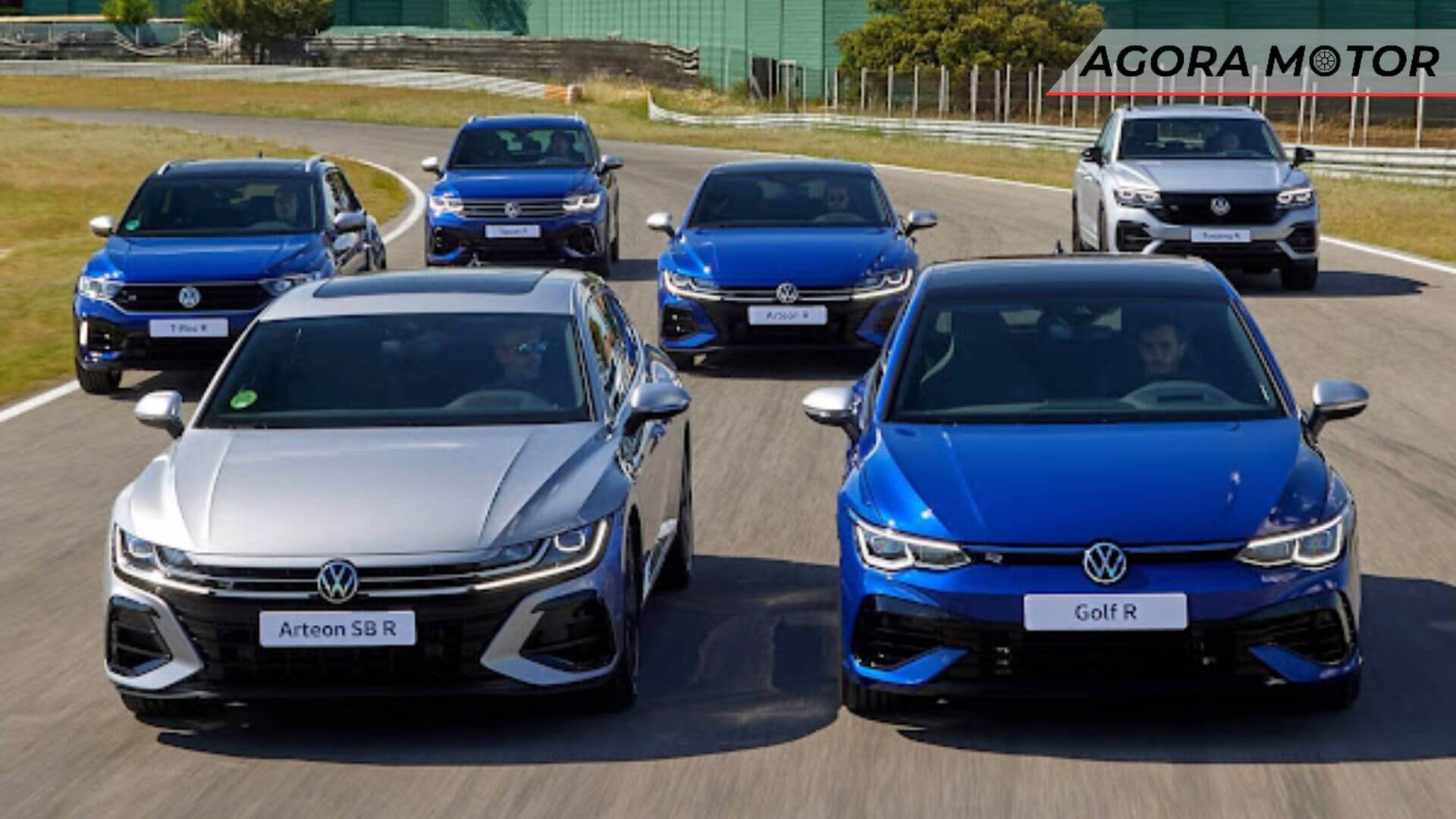 Foto de vários modelos do Grupo Volkswagen