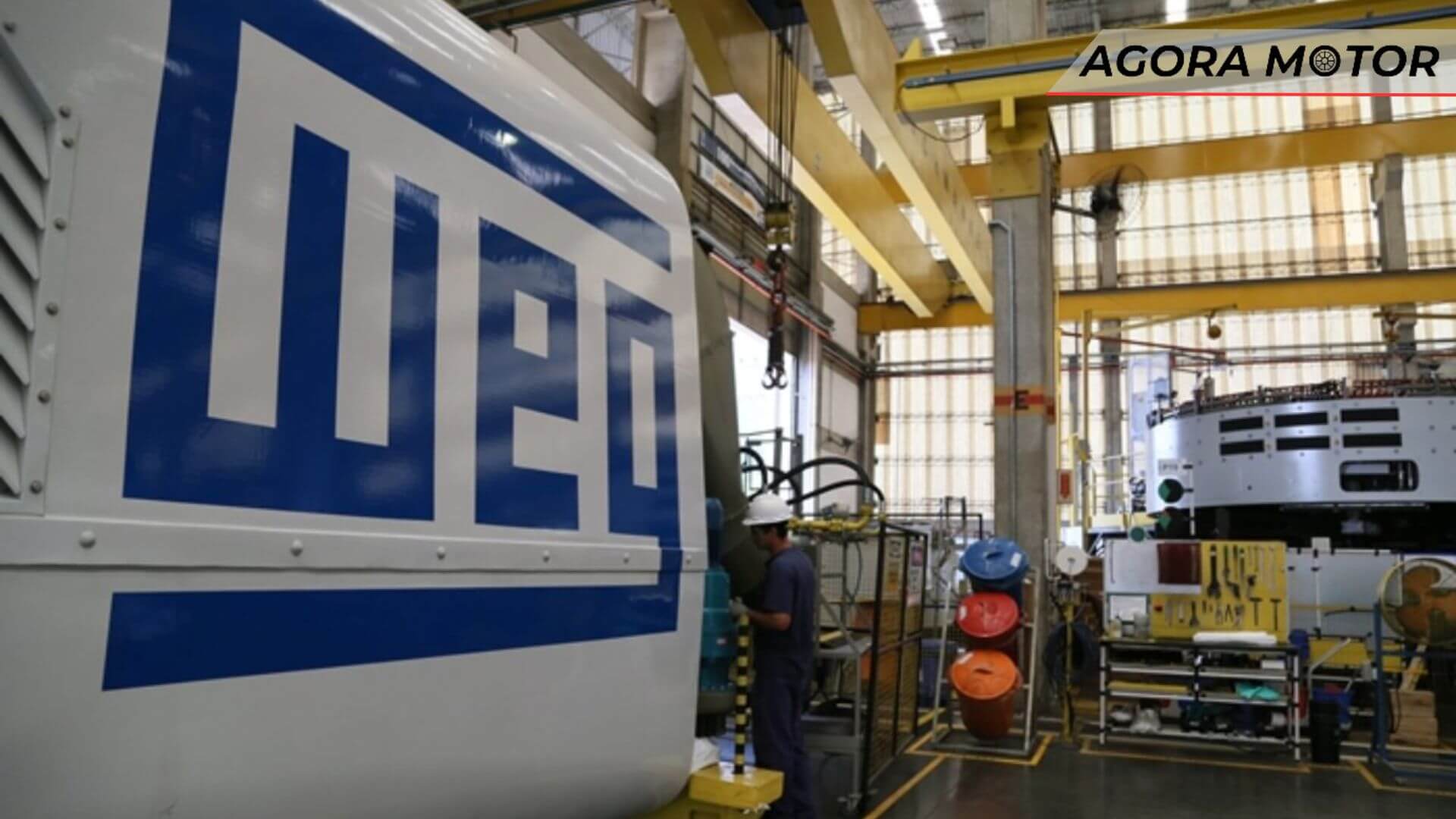 Foto da fábrica WEG situada em Santa Catarina