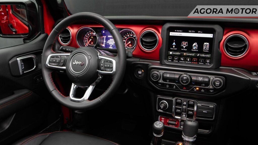 Painel do Jeep Gladiator.