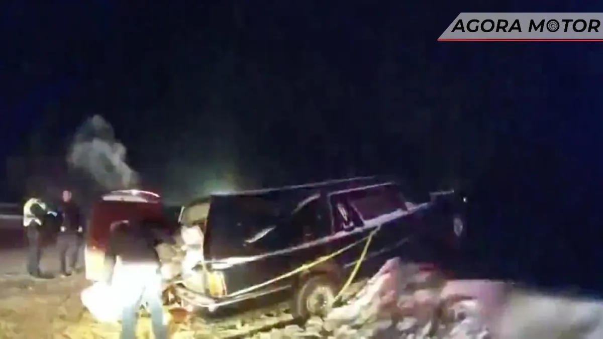 Carro funerário pendurado em penhasco é salvo por doador de órgãos falecido que ele carregava Carro funerário pendurado em penhasco é salvo por doador de órgãos falecido que ele carregava