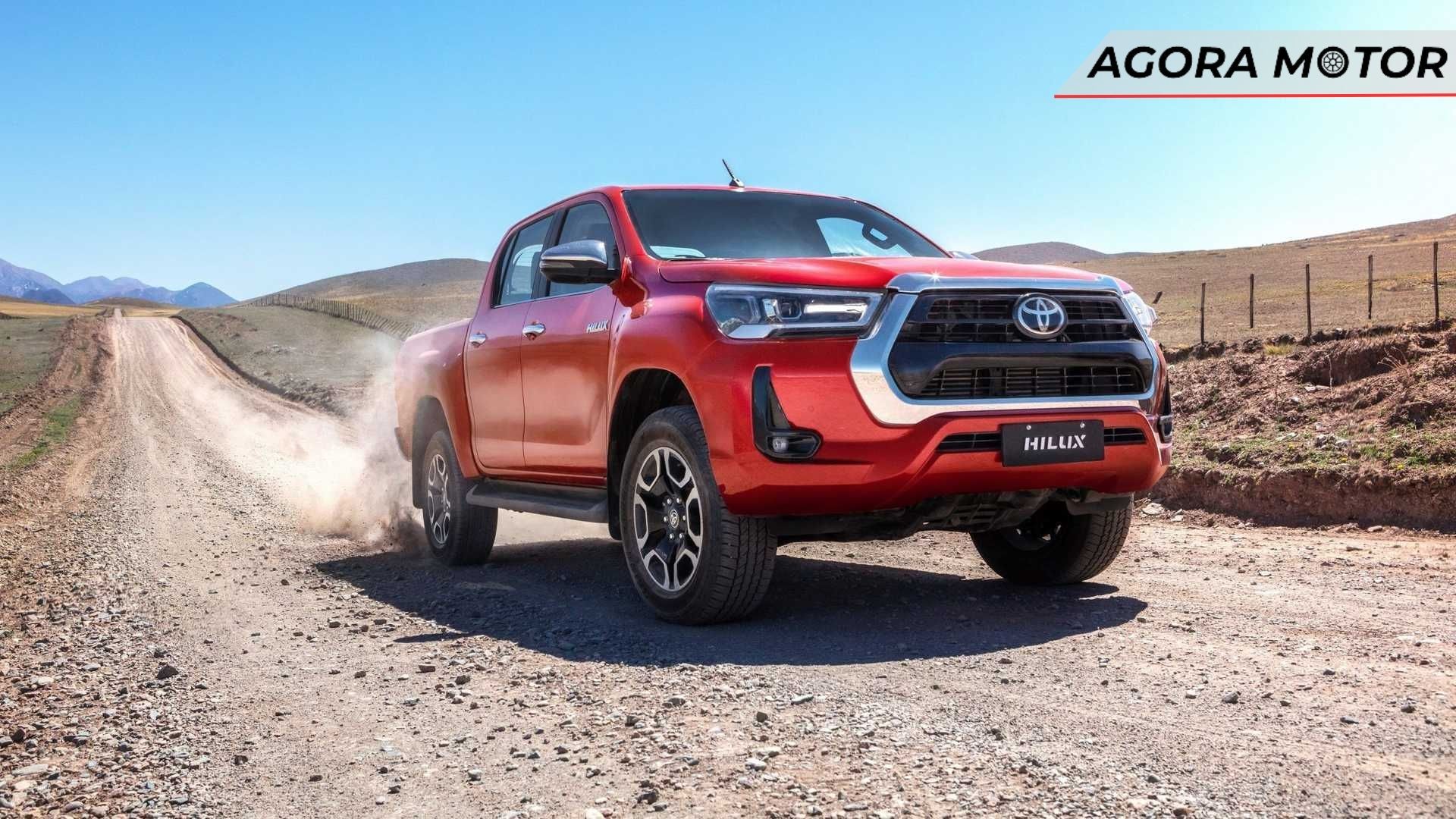 Foto frontal de um Toyota Hilux 2024