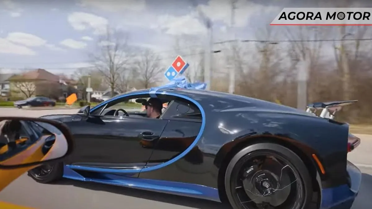 Já imaginou receber uma pizza de um entregador com um Bugatti Chiron? Já imaginou receber uma pizza de um entregador com um Bugatti Chiron?