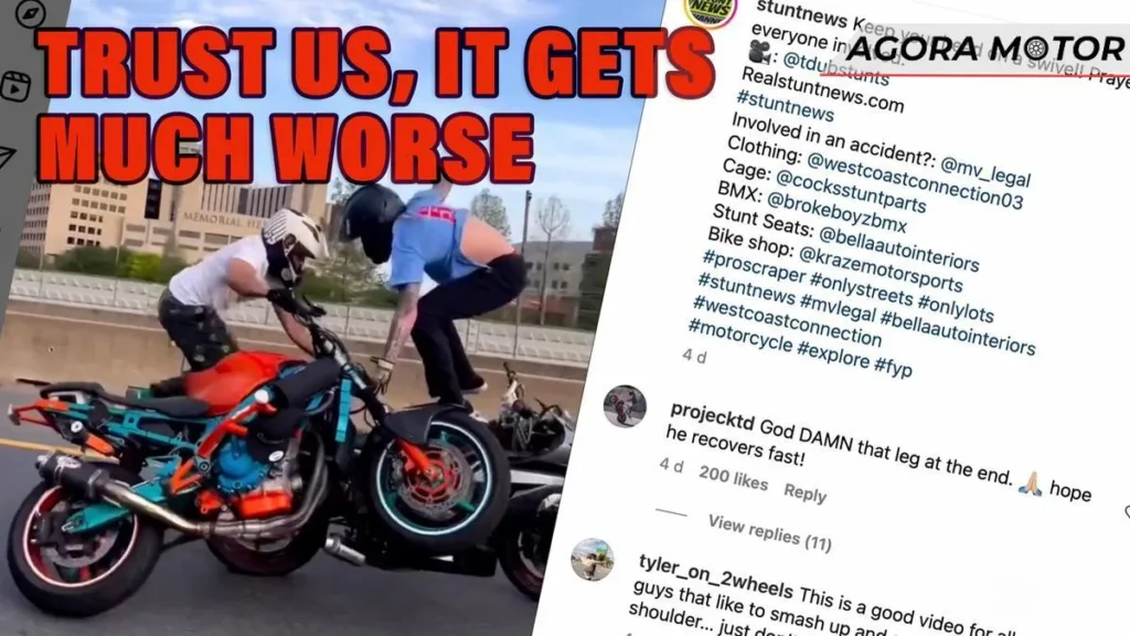 Motociclista parado no acostamento é gravemente ferido por moto de manobra desgovernada