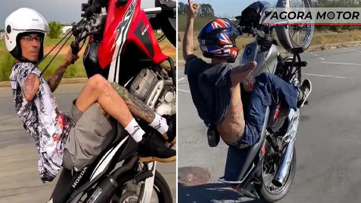 Motociclista que tem só 1 braço empina moto e faz sucesso na internet Motociclista que tem só 1 braço empina moto e faz sucesso na internet