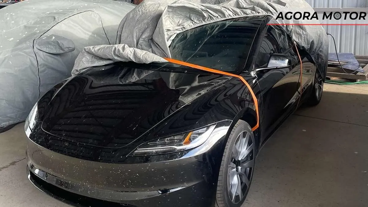 Novo visual do Tesla Model 3 foi flagrado: veja foto (ficou parecido com o roadster)