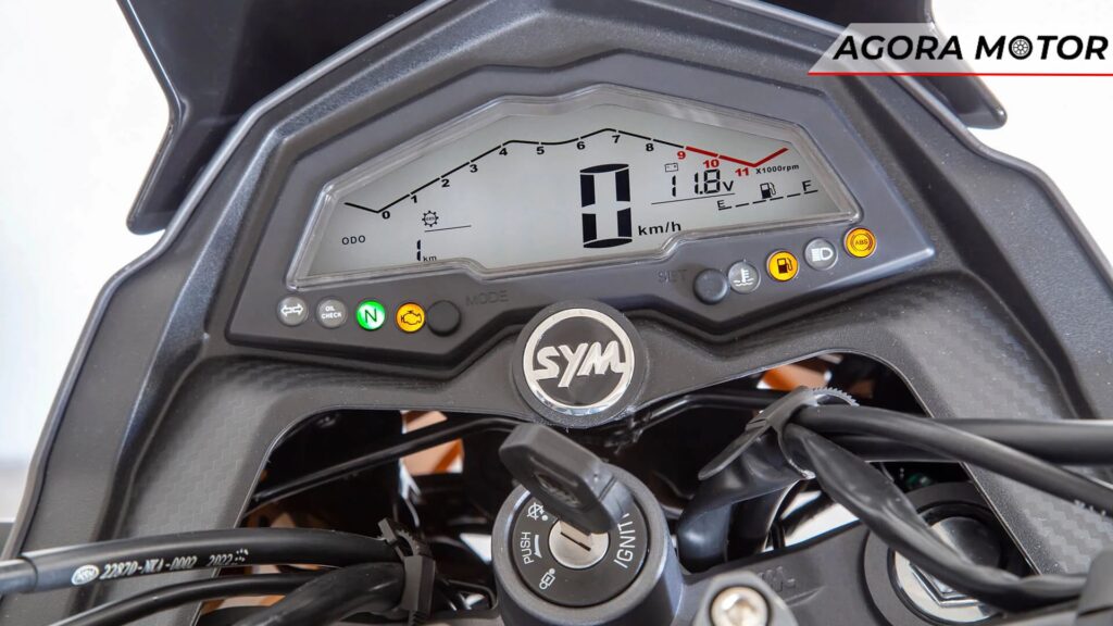 Painel da moto.
