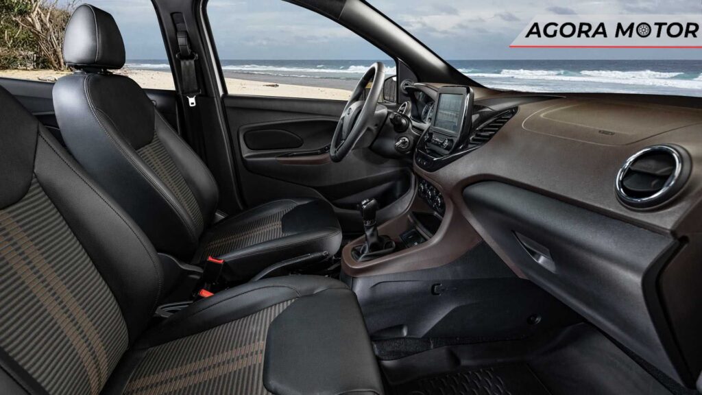 Interior em couro do Ford Ka.