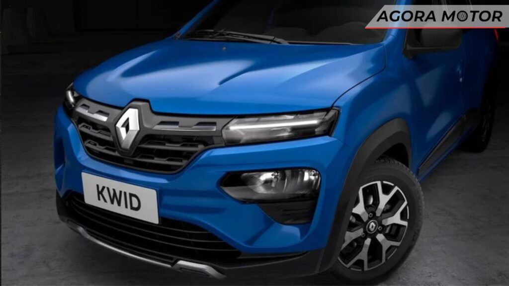 Frontal do Kwid 2024 azul