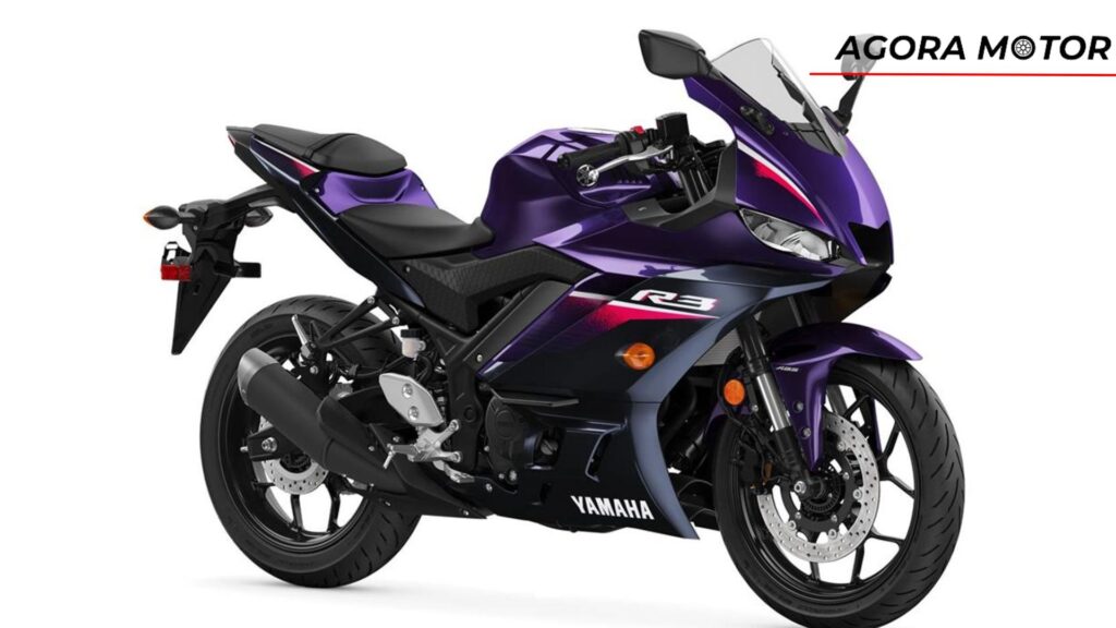 Yamaha R3 Roxa.