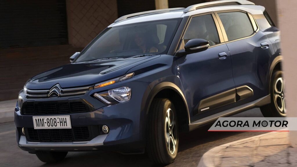 Foto de um Citroen C3 Aircross 2024 azul