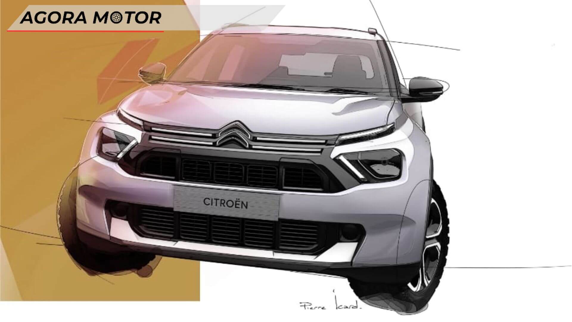 Foto de um C3 Aircross 2024 branco com destaque na parte da frente