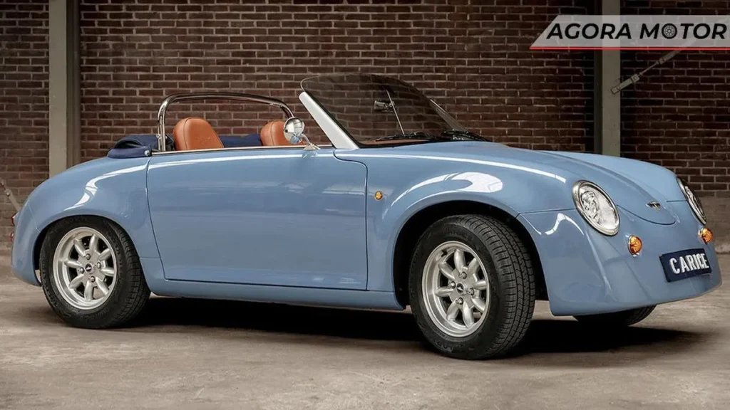 Esse Mini Porsche 356 Roadster elétrico possui alcance de 186 milhas