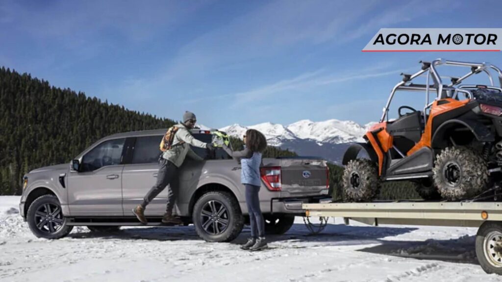 F-150 Platinum carregando um carro