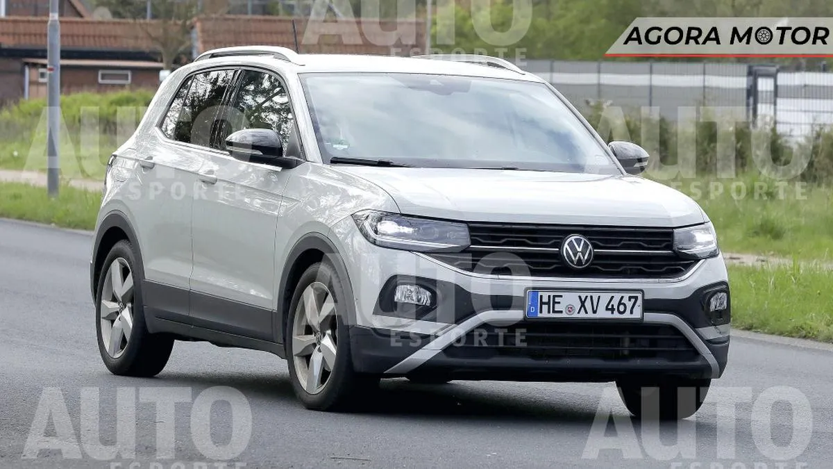 Novo VW T-Cross reestilizado é flagrado com pouca camuflagem Novo VW T-Cross reestilizado é flagrado com pouca camuflagem