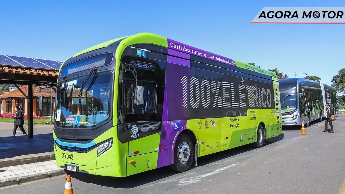 Prefeitura de Curitiba compra 70 ônibus elétricos para o transporte público