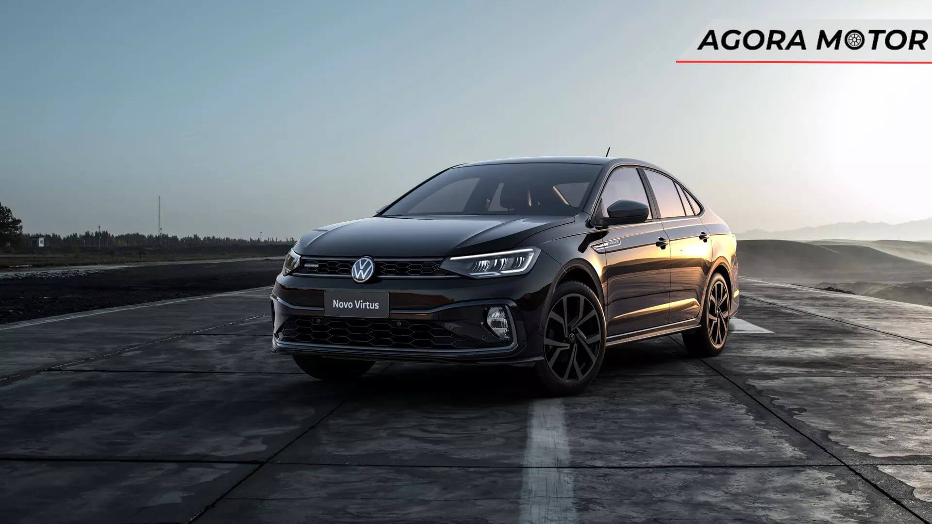 Frente do VW Virtus 2024 Exclusive.
