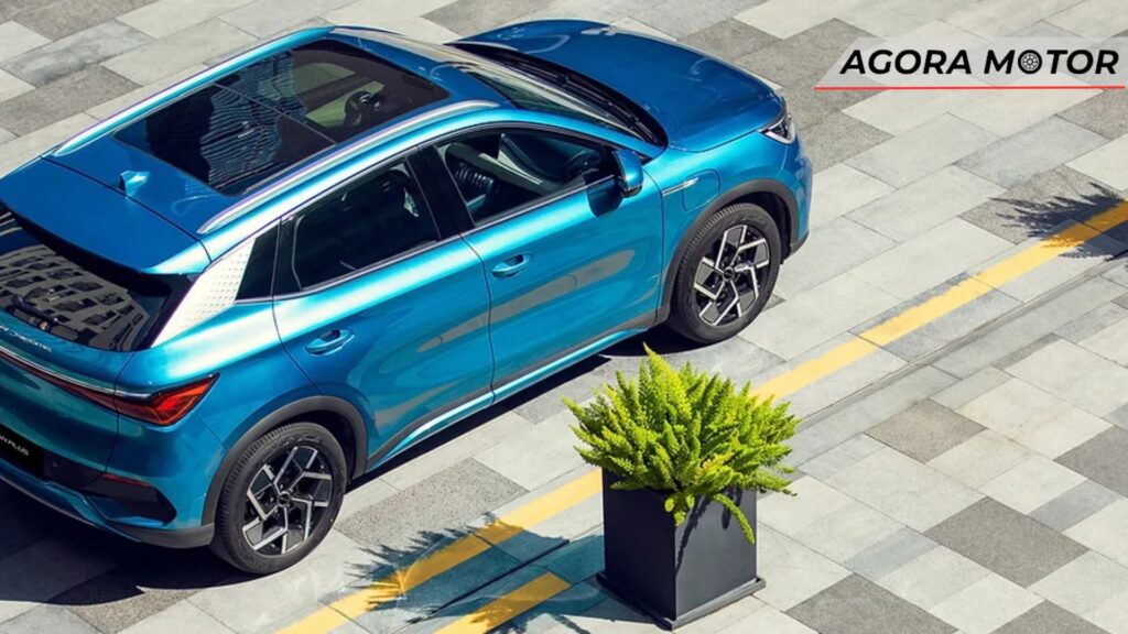 BYD Yuan Plus azul visto de cima