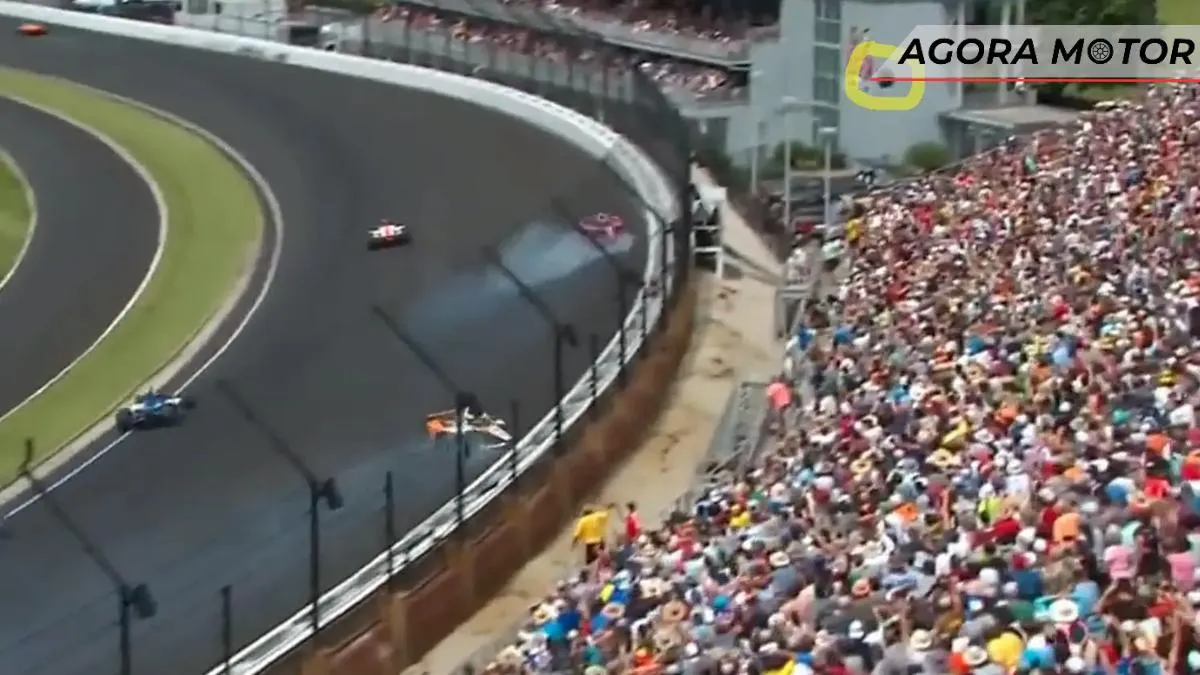 500 milhas de Indianápolis: pneu de carro voa longe e acerta GM Cruze estacionado