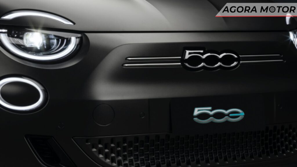 Parte frontal d eum 500e 2024, com foco no 500e