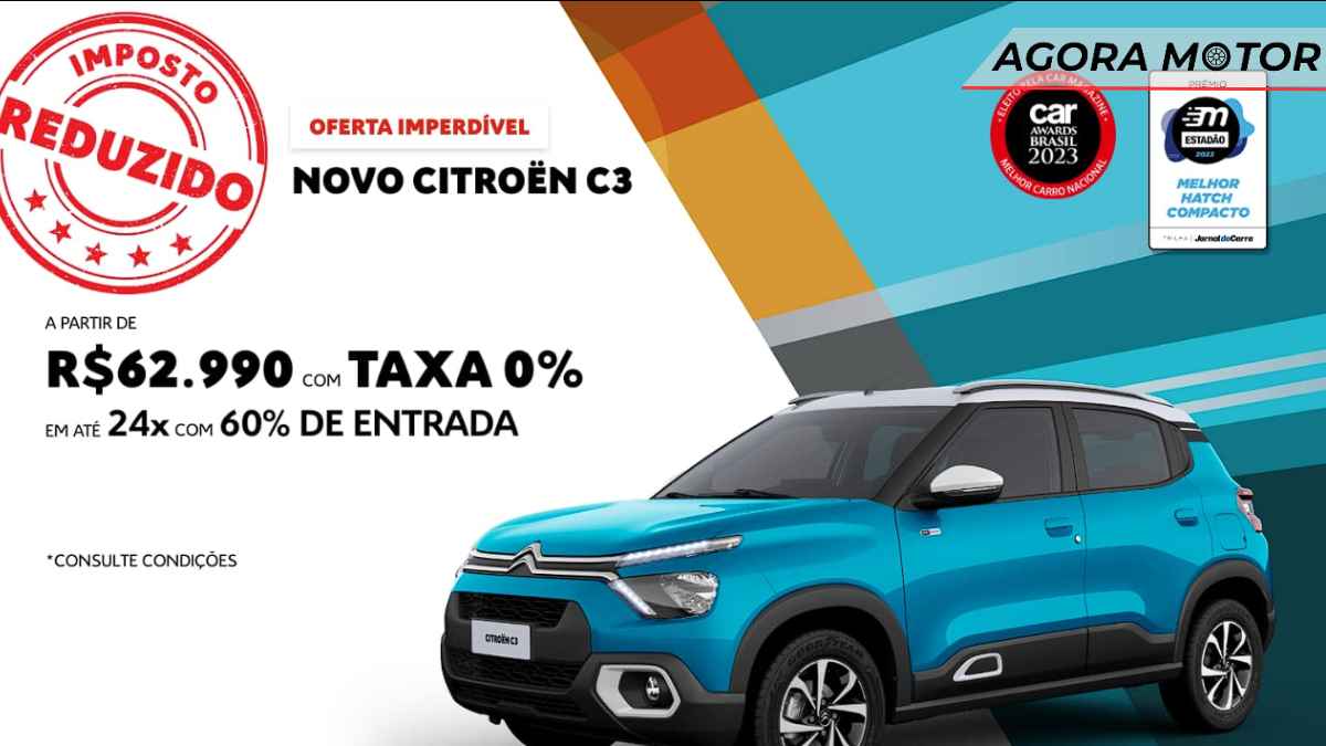 Citroën C3 já pode ser comprado com descontos IMPERDÍVEIS