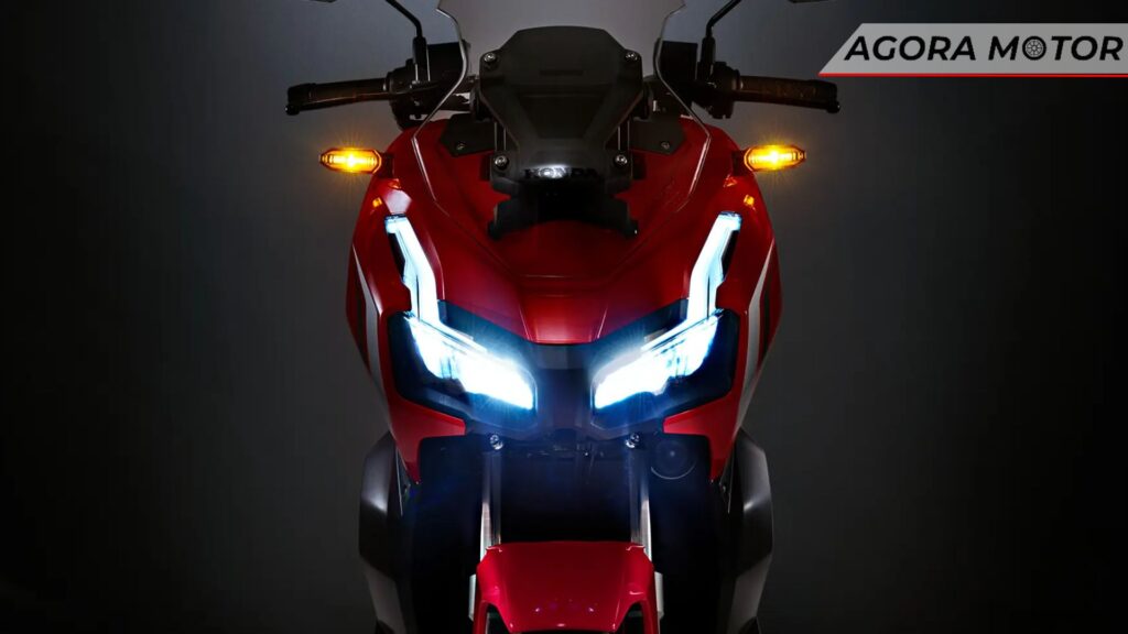 Frente com iluminação LED.