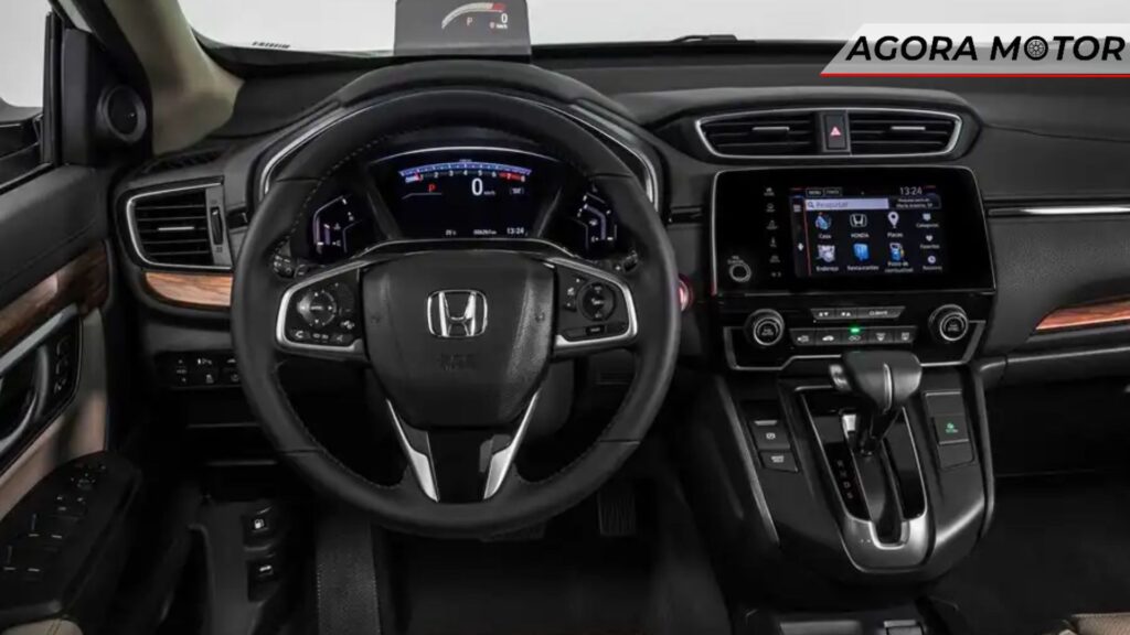 Painel moderno do CR-V.
